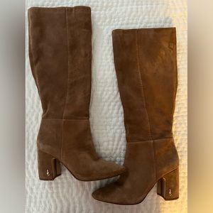 Sam Edelman Hilton Knee High Boot- Praline Suede-Size 7